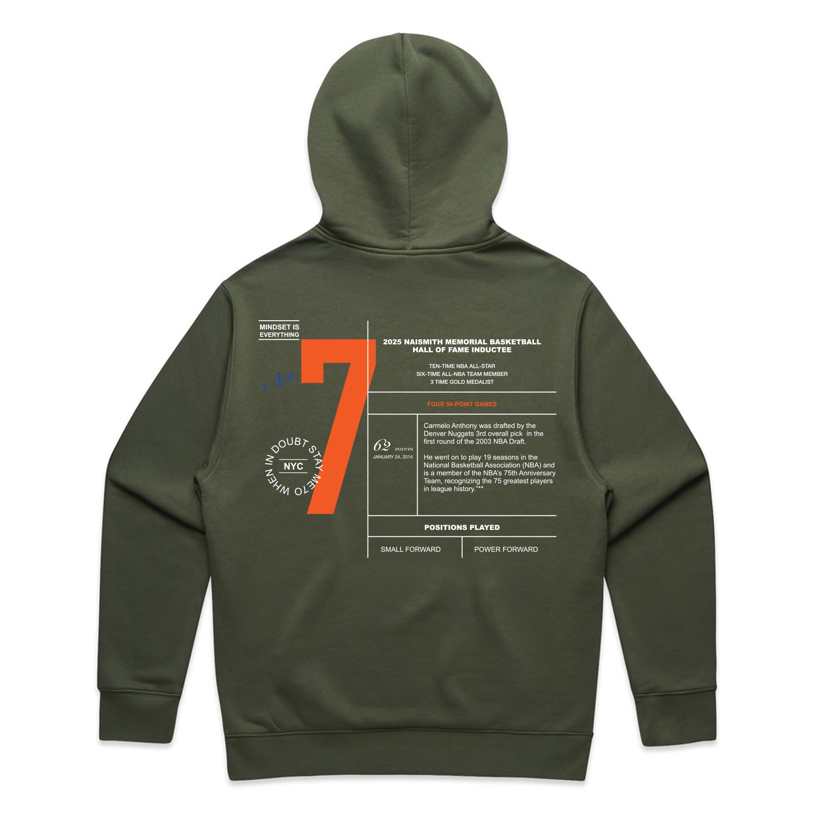 Stay Melo Honor 25 HOF Hoodie Green
